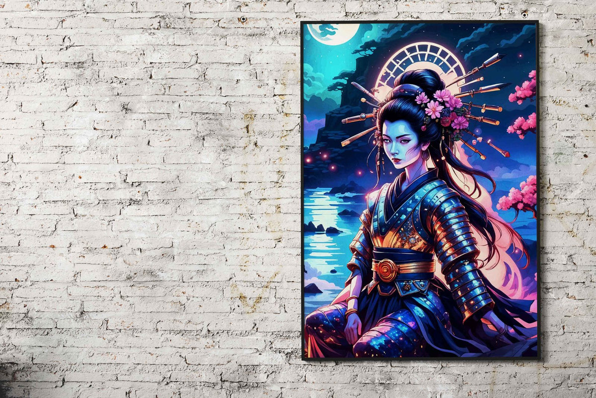 Geisha Japan Cherry Asian Style Poster | Wall Art for Home & Office | High-Quality Print - High-Quality Visual Display