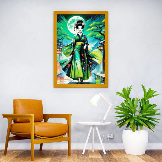 Geisha Japan Landscape Asian Style Poster | Wall Art for Home & Office | High-Quality Print - High-Quality Visual Display
