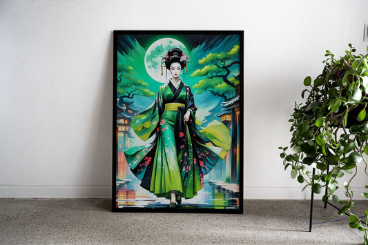 Geisha Japan Landscape Asian Style Poster | Wall Art for Home & Office | High-Quality Print - High-Quality Visual Display