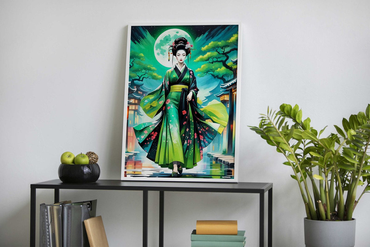 Geisha Japan Landscape Asian Style Poster | Wall Art for Home & Office | High-Quality Print - High-Quality Visual Display