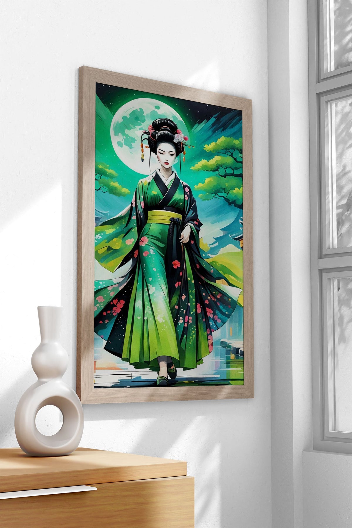 Geisha Japan Landscape Asian Style Poster | Wall Art for Home & Office | High-Quality Print - High-Quality Visual Display