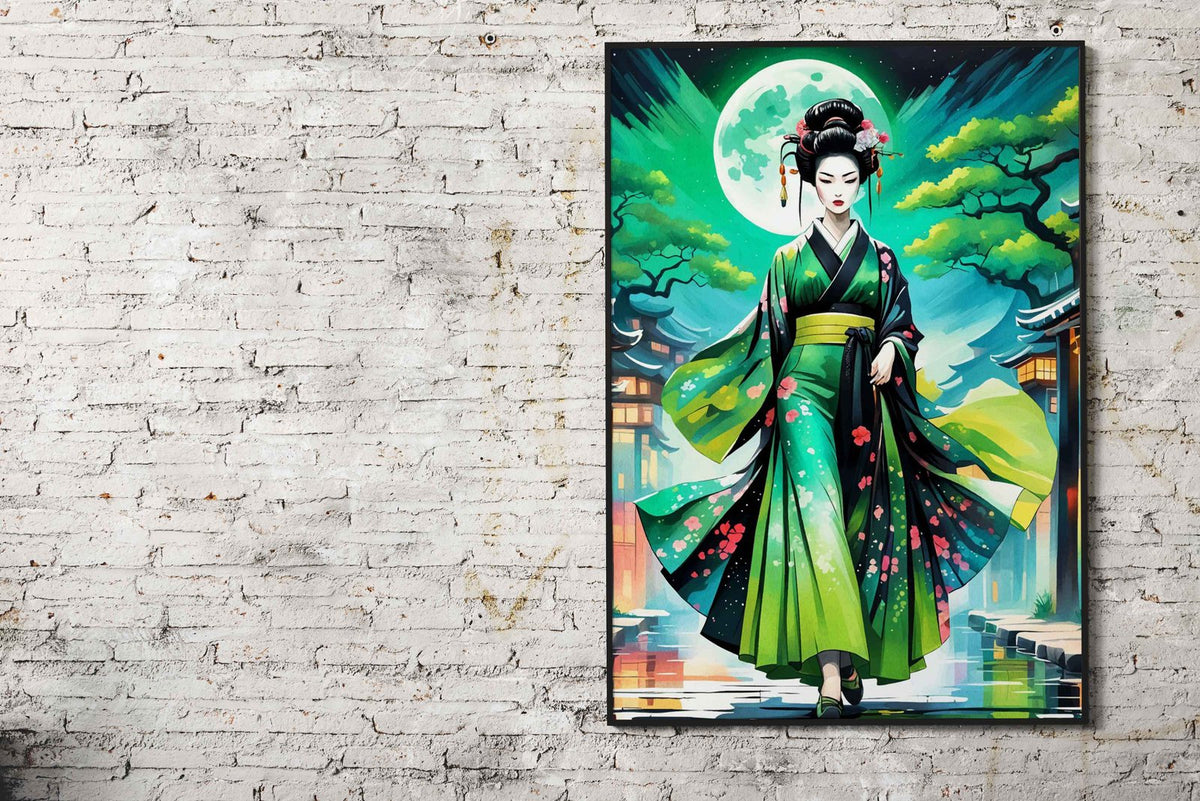 Geisha Japan Landscape Asian Style Poster | Wall Art for Home & Office | High-Quality Print - High-Quality Visual Display