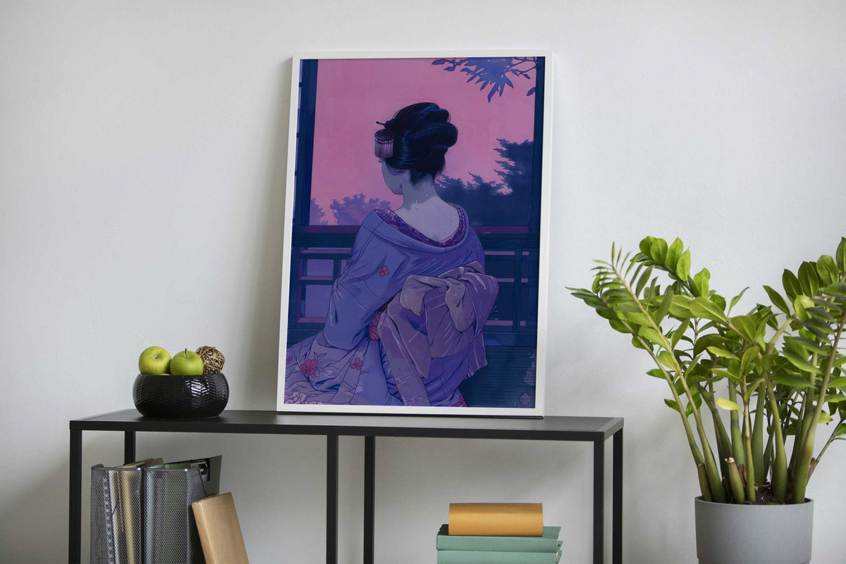 Geisha Japan Painting Asian Style Poster | Wall Art for Home & Office | High-Quality Print - High-Quality Visual Display