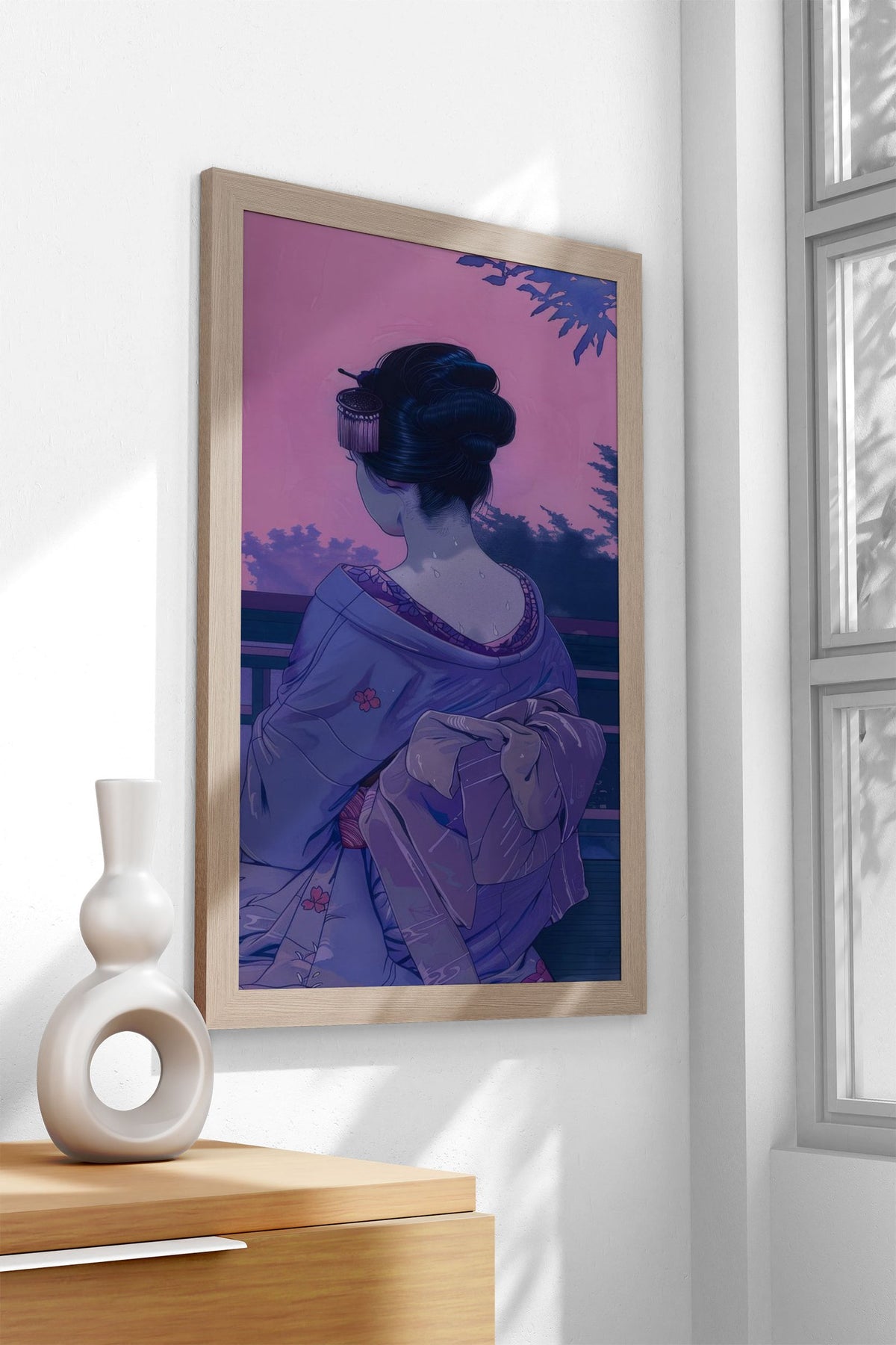 Geisha Japan Painting Asian Style Poster | Wall Art for Home & Office | High-Quality Print - High-Quality Visual Display