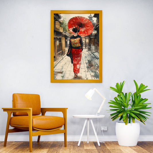 Geisha Japan Samurai Kyoto Asian Style Poster | Wall Art for Home & Office | High-Quality Print - High-Quality Visual Display