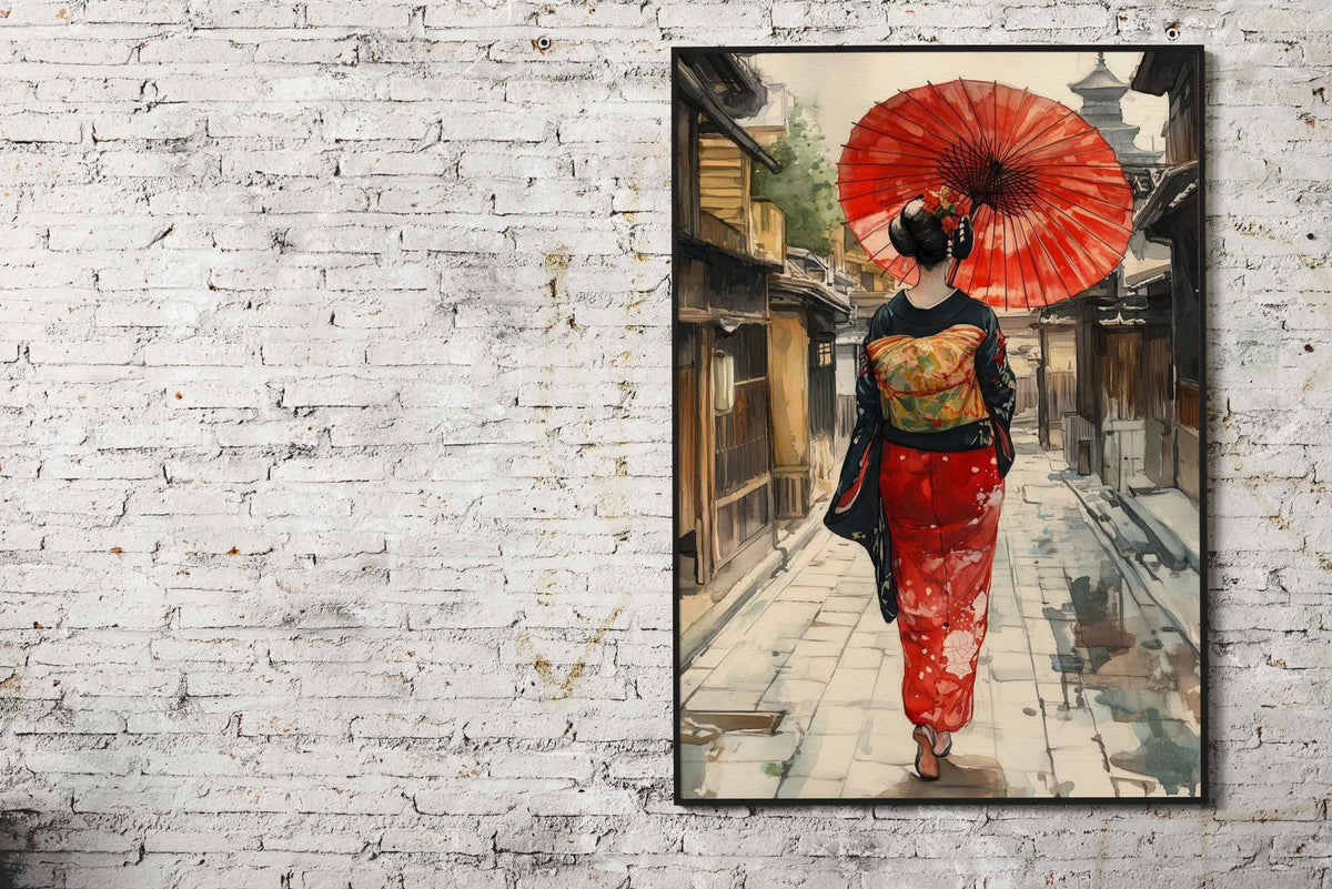 Geisha Japan Samurai Kyoto Asian Style Poster | Wall Art for Home & Office | High-Quality Print - High-Quality Visual Display