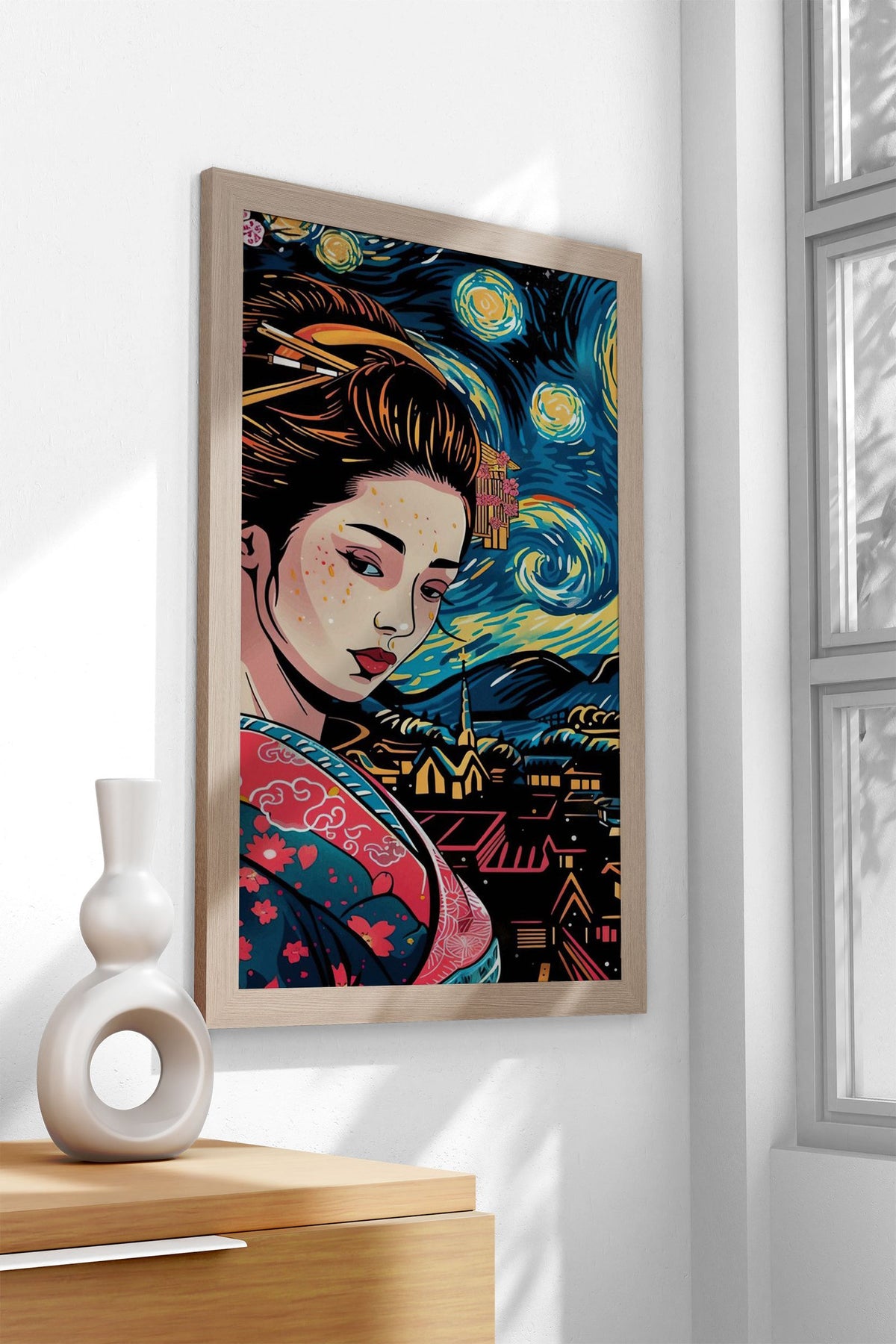 Geisha Japan Van Gogh Asian Style Poster | Wall Art for Home & Office | High-Quality Print - High-Quality Visual Display