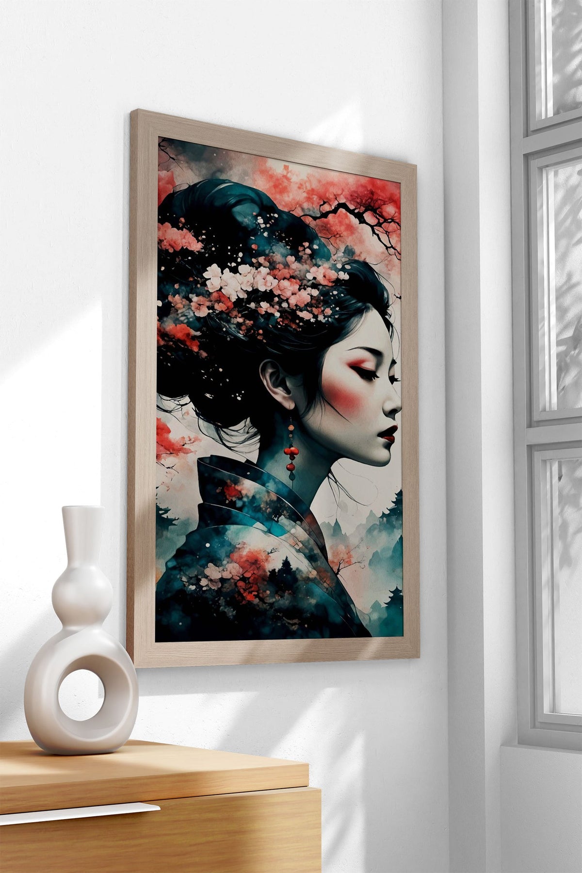 Geisha Japan Warrior Asian Style Poster | Wall Art for Home & Office | High-Quality Print - High-Quality Visual Display