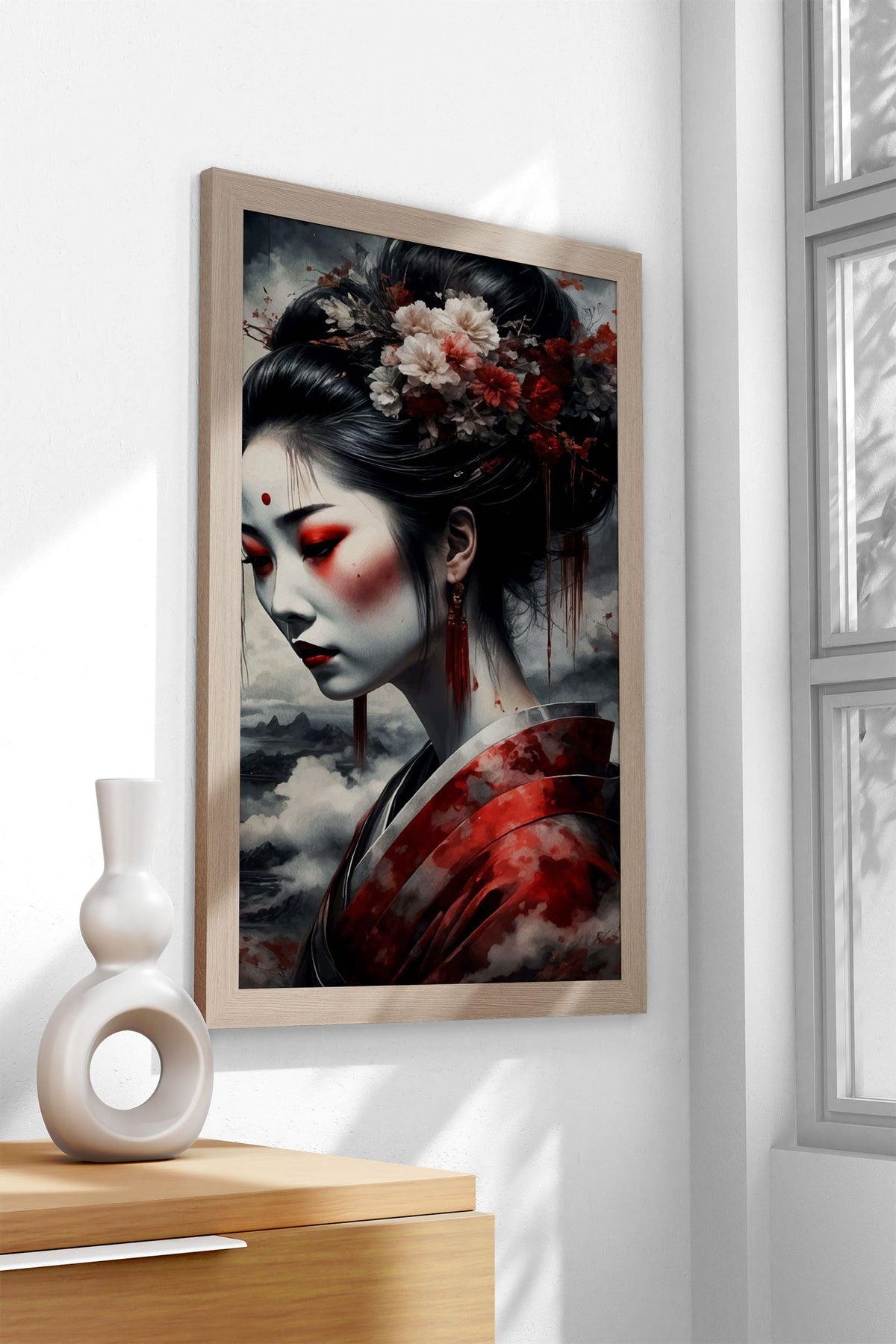 Geisha Japan Watercolor Asian Style Poster | Wall Art for Home & Office | High-Quality Print - High-Quality Visual Display