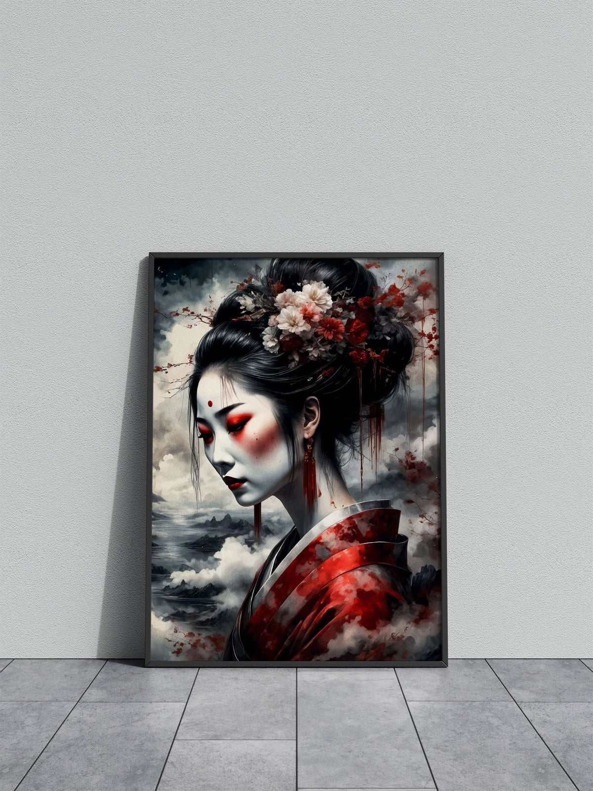 Geisha Japan Watercolor Asian Style Poster | Wall Art for Home & Office | High-Quality Print - High-Quality Visual Display
