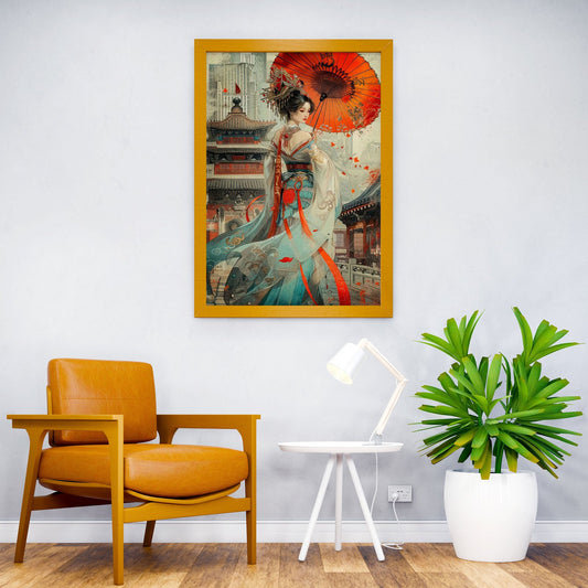 Geisha Japan Asian Style Poster | Wall Art for Home & Office | High-Quality Print - High-Quality Visual Display