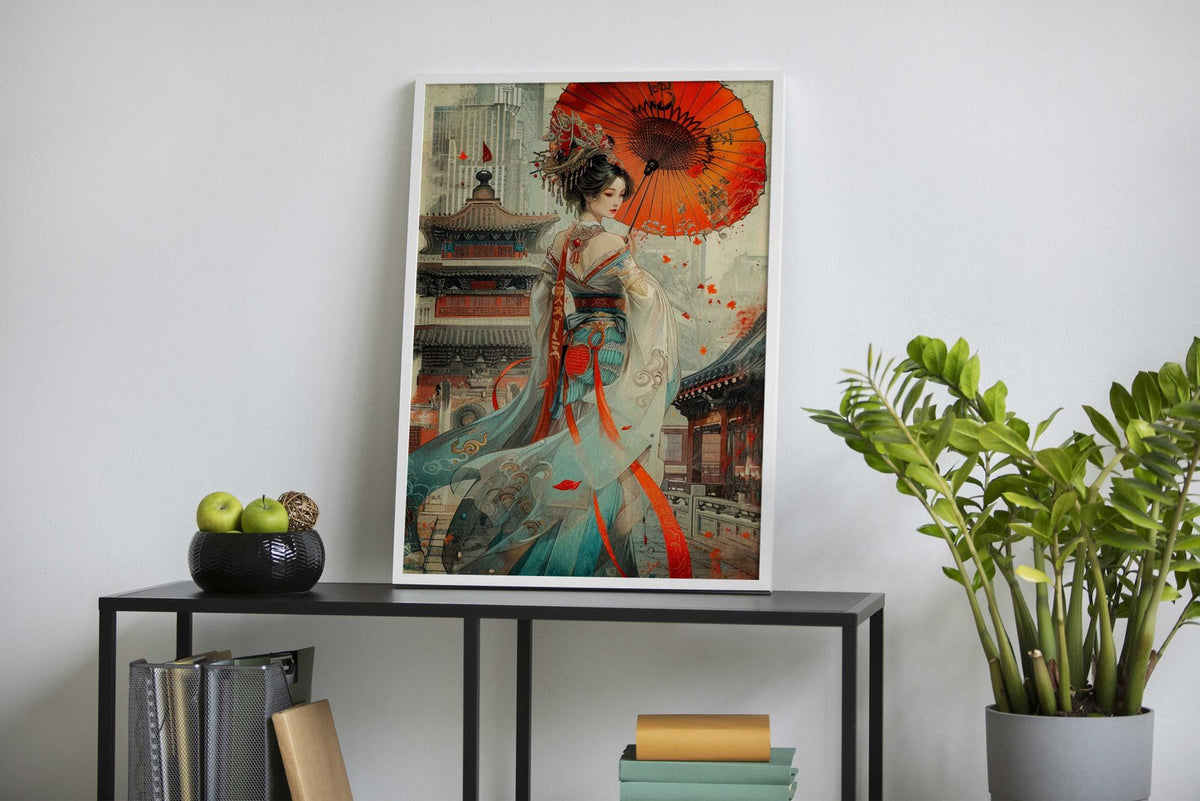 Geisha Japan Asian Style Poster | Wall Art for Home & Office | High-Quality Print - High-Quality Visual Display