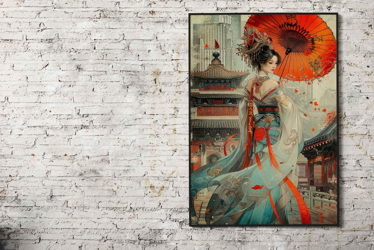 Geisha Japan Asian Style Poster | Wall Art for Home & Office | High-Quality Print - High-Quality Visual Display