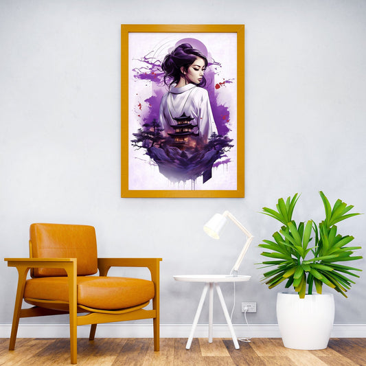 Geisha Japanese Girl Asian Style Poster | Wall Art for Home & Office | High-Quality Print - High-Quality Visual Display