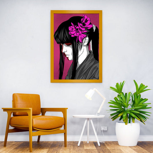 Geisha Japanese Kimono Asian Style Poster | Wall Art for Home & Office | High-Quality Print - High-Quality Visual Display