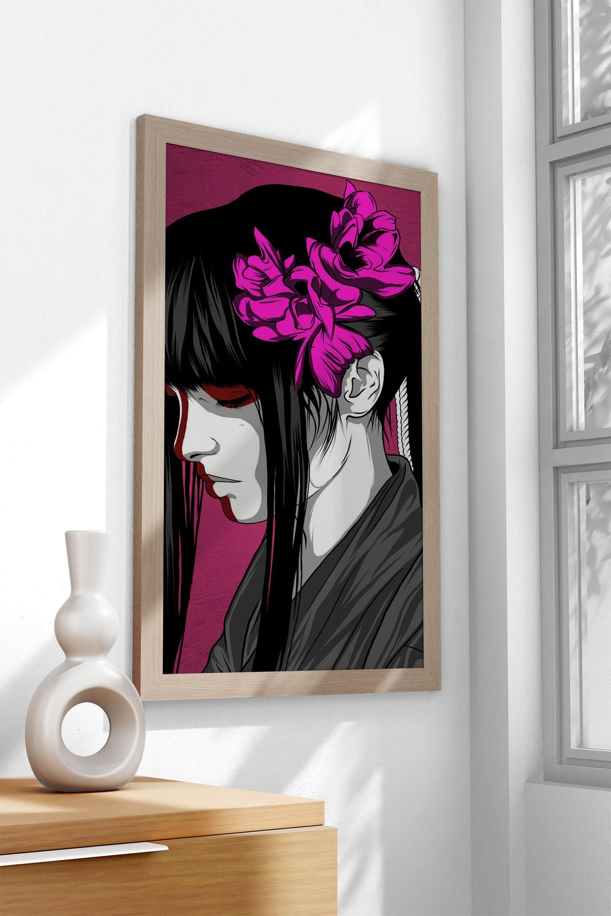 Geisha Japanese Kimono Asian Style Poster | Wall Art for Home & Office | High-Quality Print - High-Quality Visual Display