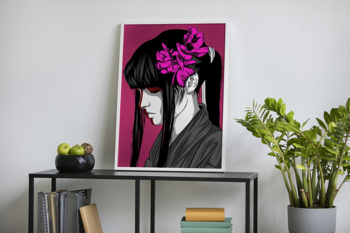 Geisha Japanese Kimono Asian Style Poster | Wall Art for Home & Office | High-Quality Print - High-Quality Visual Display