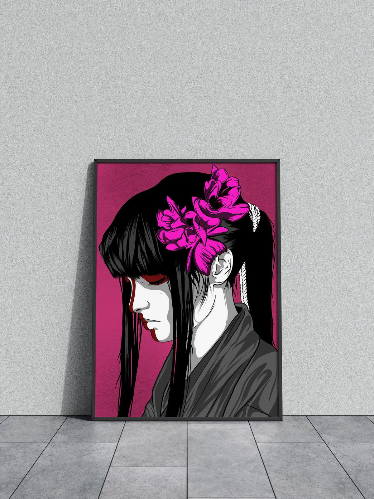 Geisha Japanese Kimono Asian Style Poster | Wall Art for Home & Office | High-Quality Print - High-Quality Visual Display