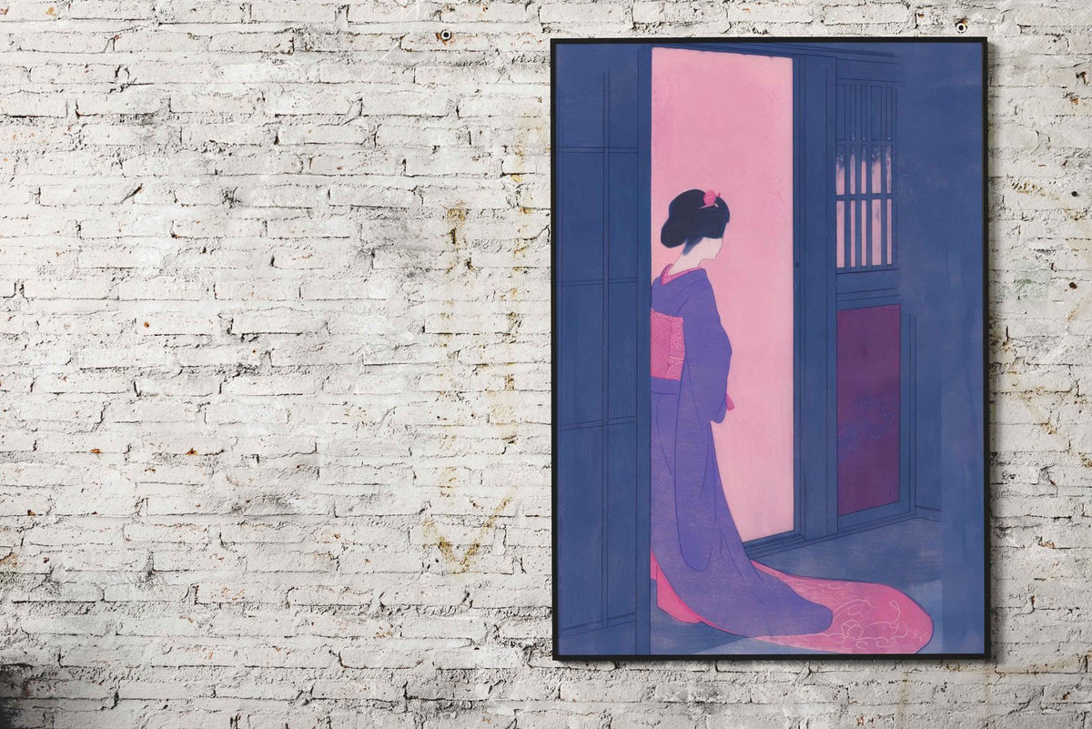 Geisha Japanese Painting Asian Style Poster | Wall Art for Home & Office | High-Quality Print - High-Quality Visual Display