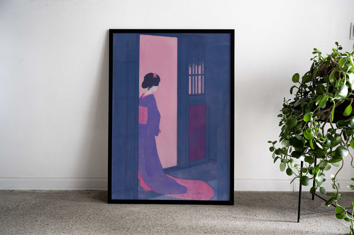 Geisha Japanese Painting Asian Style Poster | Wall Art for Home & Office | High-Quality Print - High-Quality Visual Display