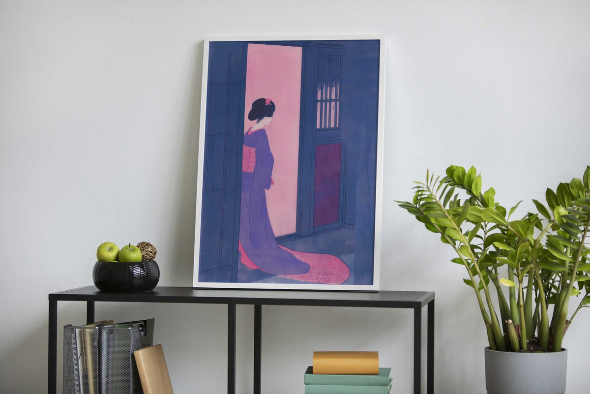 Geisha Japanese Painting Asian Style Poster | Wall Art for Home & Office | High-Quality Print - High-Quality Visual Display