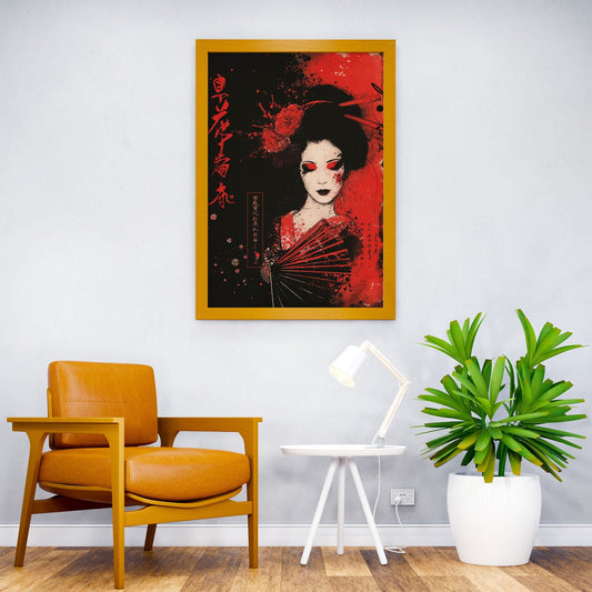 Geisha Japanese Samurai Asian Style Poster | Wall Art for Home & Office | High-Quality Print - High-Quality Visual Display