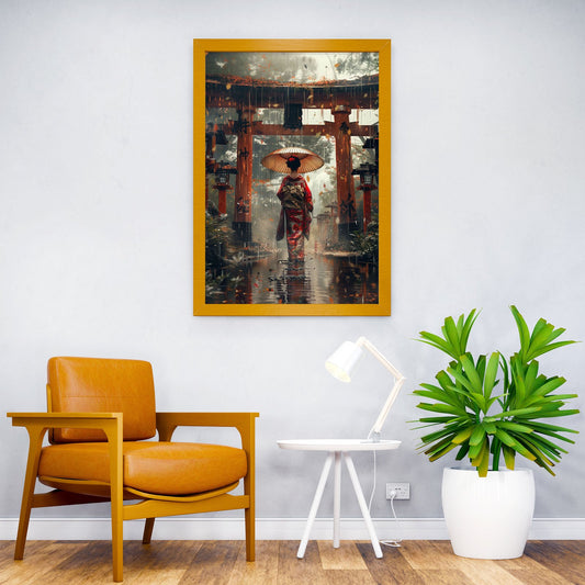 Geisha Japanese Torii Gate Asian Style Poster | Wall Art for Home & Office | High-Quality Print - High-Quality Visual Display