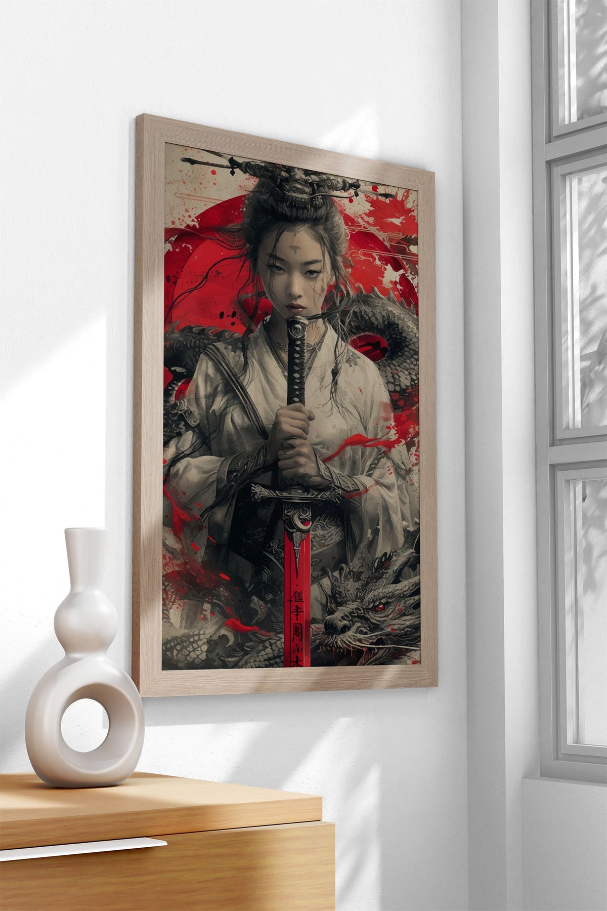 Geisha Japanese Warrior Asian Style Poster | Wall Art for Home & Office | High-Quality Print - High-Quality Visual Display