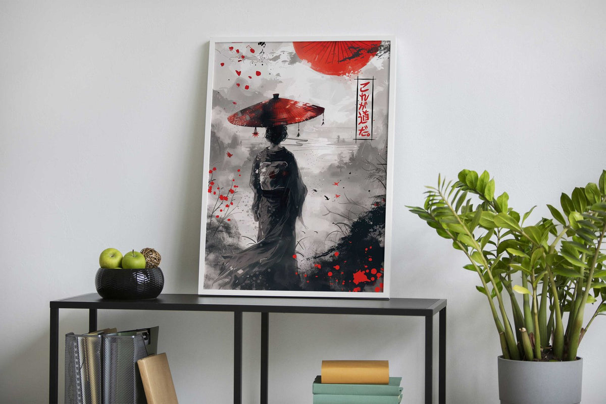 Geisha Japanese ink Asian Style Poster | Wall Art for Home & Office | High-Quality Print - High-Quality Visual Display