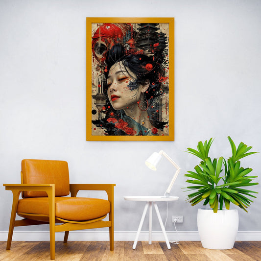 Geisha Japanese Asian Style Poster | Wall Art for Home & Office | High-Quality Print - High-Quality Visual Display