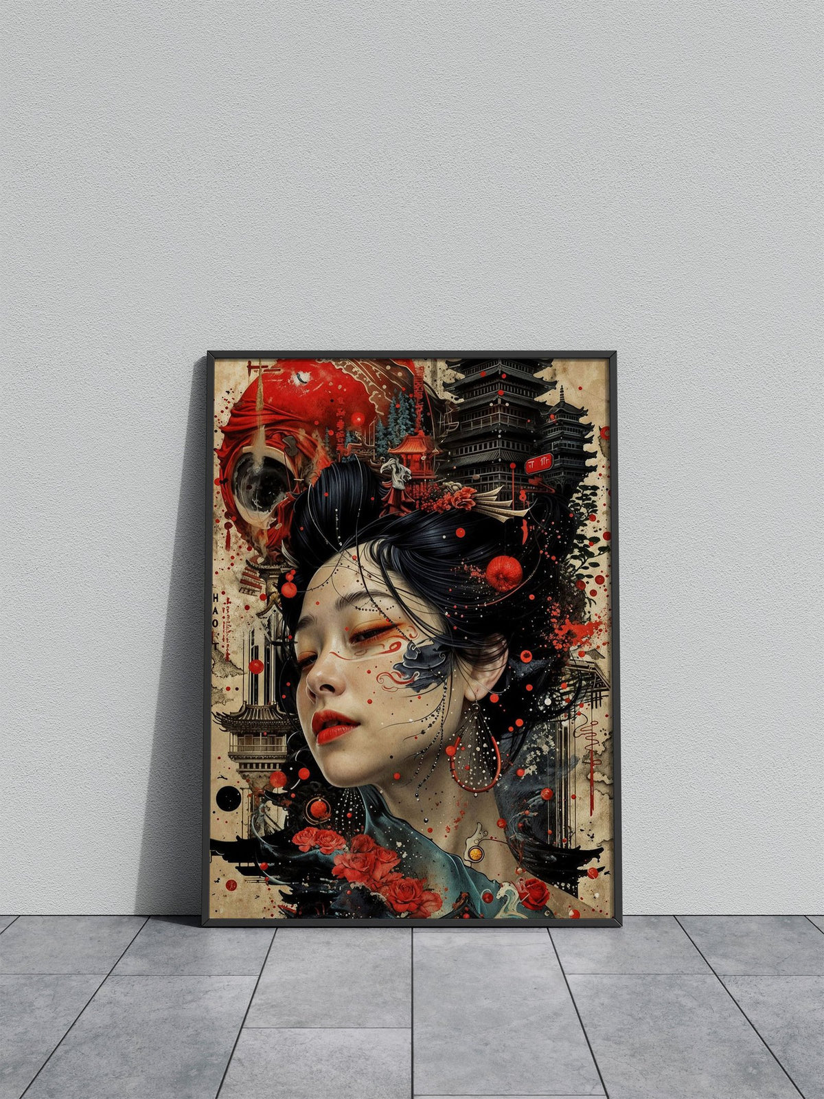 Geisha Japanese Asian Style Poster | Wall Art for Home & Office | High-Quality Print - High-Quality Visual Display