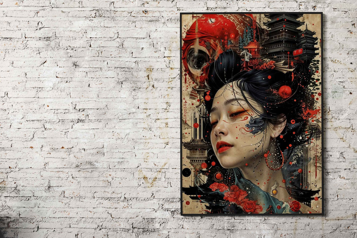 Geisha Japanese Asian Style Poster | Wall Art for Home & Office | High-Quality Print - High-Quality Visual Display