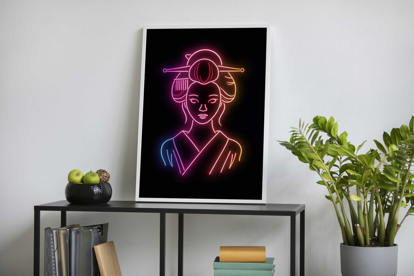 Geisha Light Neon Japan Asian Style Poster | Wall Art for Home & Office | High-Quality Print
