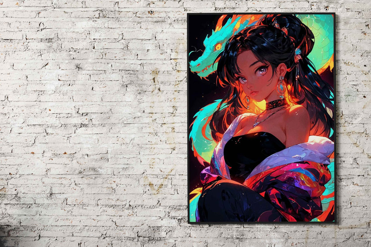Geisha Magical Samurai Asian Style Poster | Wall Art for Home & Office | High-Quality Print - High-Quality Visual Display