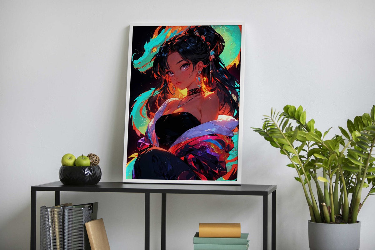 Geisha Magical Samurai Asian Style Poster | Wall Art for Home & Office | High-Quality Print - High-Quality Visual Display