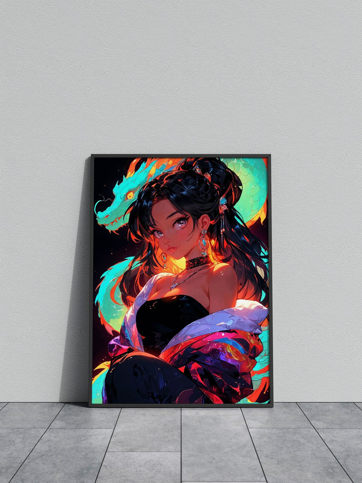 Geisha Magical Samurai Asian Style Poster | Wall Art for Home & Office | High-Quality Print - High-Quality Visual Display