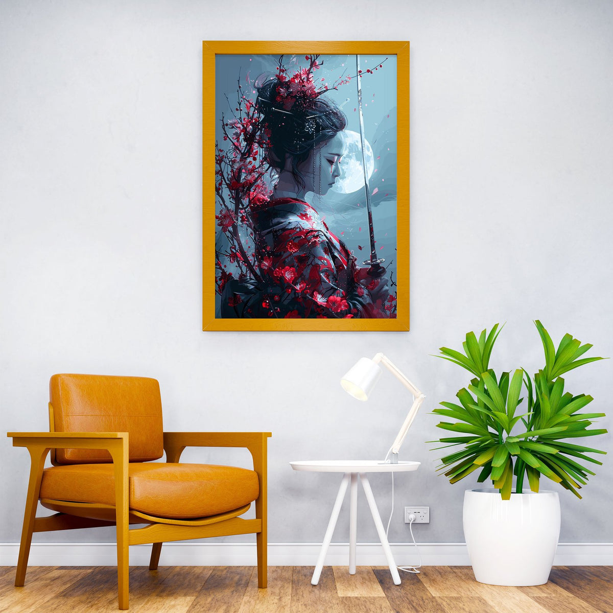 Geisha Moon Japan Asian Style Poster | Wall Art for Home & Office | High-Quality Print - High-Quality Visual Display