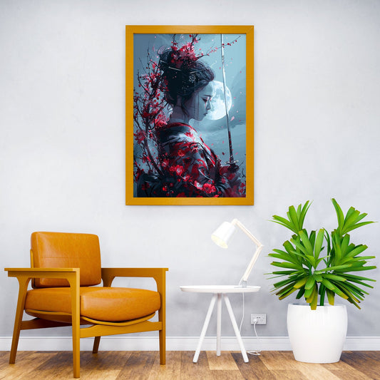 Geisha Moon Japan Asian Style Poster | Wall Art for Home & Office | High-Quality Print - High-Quality Visual Display
