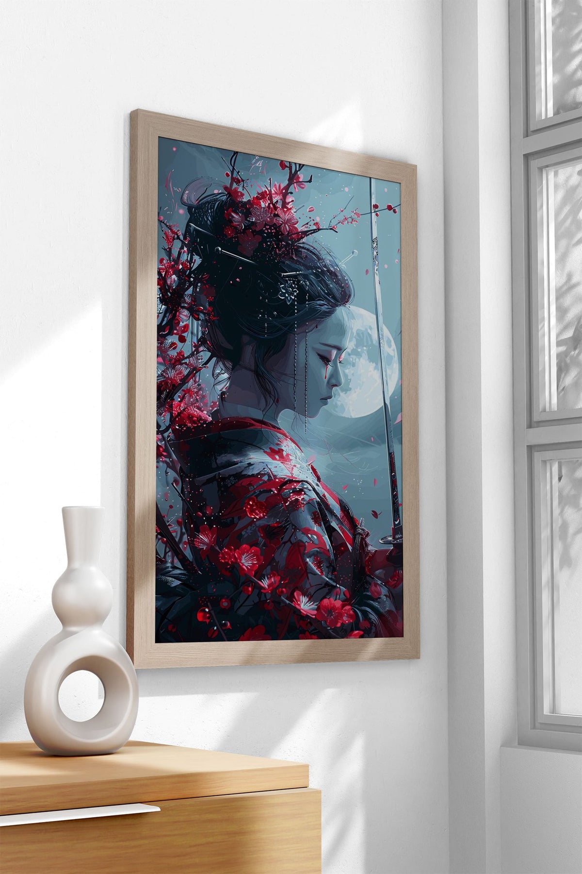 Geisha Moon Japan Asian Style Poster | Wall Art for Home & Office | High-Quality Print - High-Quality Visual Display