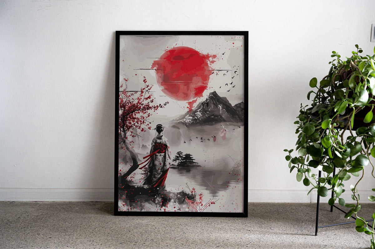 Geisha Nippon Japan Asian Style Poster | Wall Art for Home & Office | High-Quality Print - High-Quality Visual Display