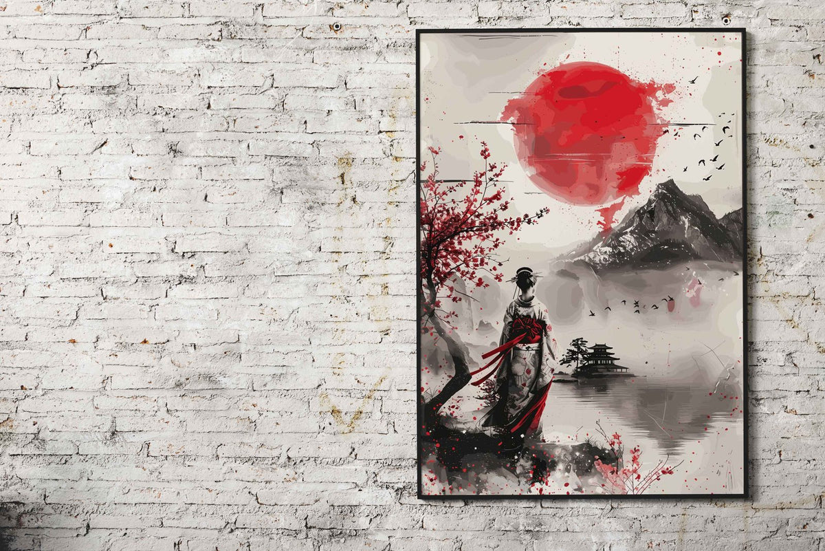 Geisha Nippon Japan Asian Style Poster | Wall Art for Home & Office | High-Quality Print - High-Quality Visual Display