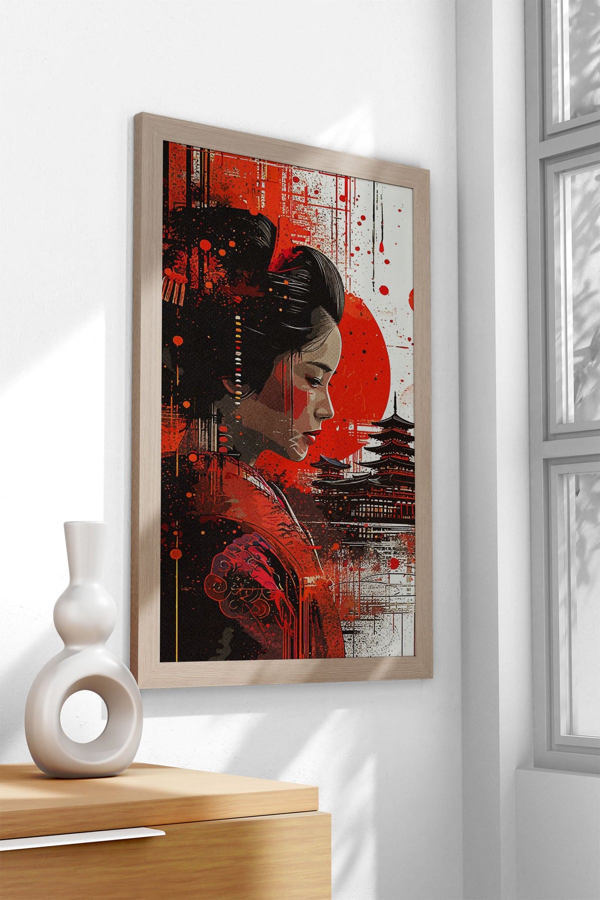 Geisha Paint Art Asian Style Poster | Wall Art for Home & Office | High-Quality Print - High-Quality Visual Display