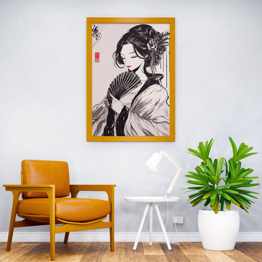 Geisha Paint Asian Style Poster | Wall Art for Home & Office | High-Quality Print - High-Quality Visual Display