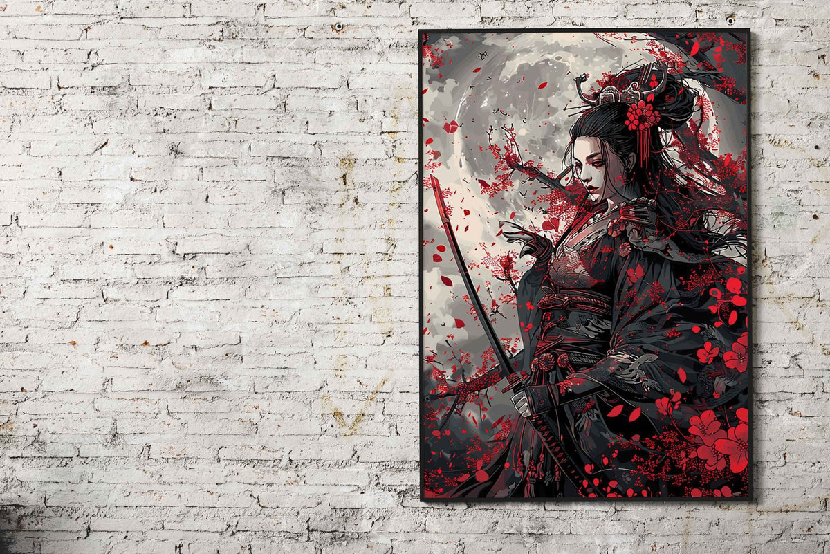 Geisha Samurai Japan Asian Style Poster | Wall Art for Home & Office | High-Quality Print - High-Quality Visual Display