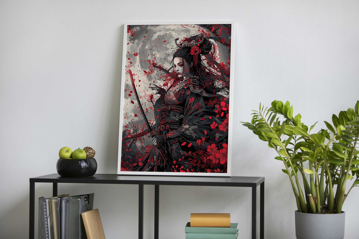 Geisha Samurai Japan Asian Style Poster | Wall Art for Home & Office | High-Quality Print - High-Quality Visual Display
