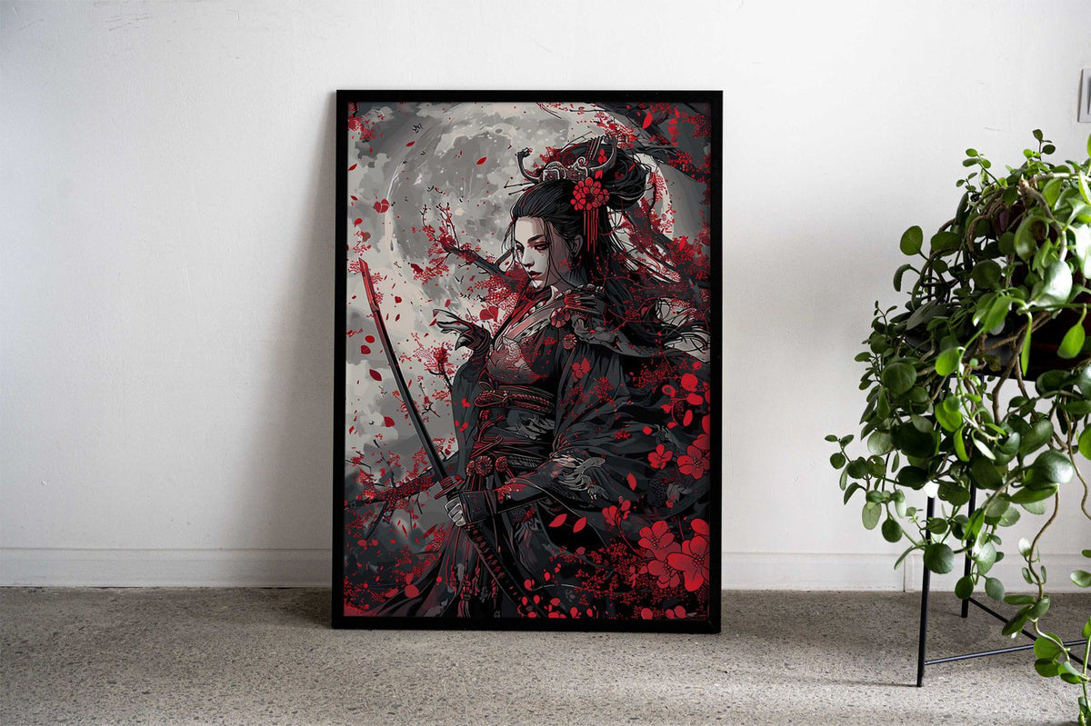 Geisha Samurai Japan Asian Style Poster | Wall Art for Home & Office | High-Quality Print - High-Quality Visual Display