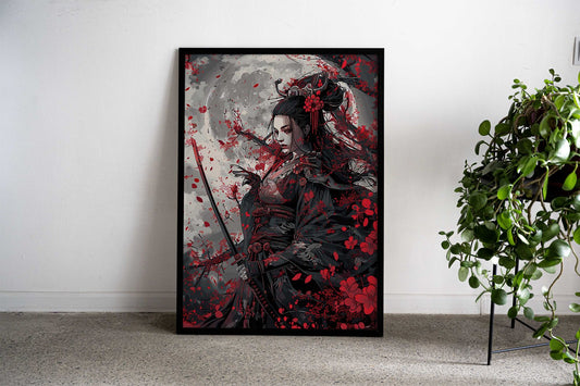 Geisha Samurai Japan Asian Style Poster | Wall Art for Home & Office | High-Quality Print - High-Quality Visual Display