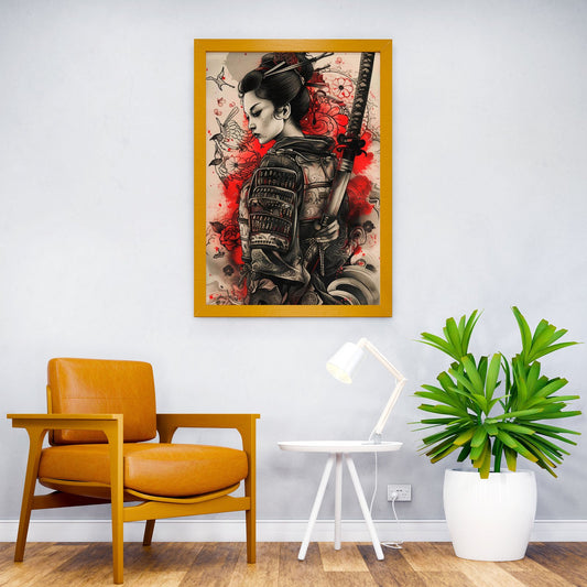 Geisha Samurai Japanese Asian Style Poster | Wall Art for Home & Office | High-Quality Print - High-Quality Visual Display