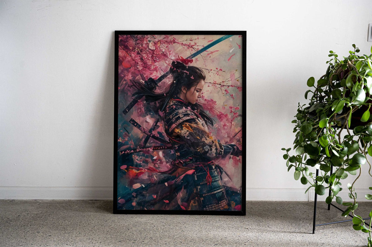 Geisha Samurai Sakura Japa Asian Style Poster | Wall Art for Home & Office | High-Quality Print - High-Quality Visual Display