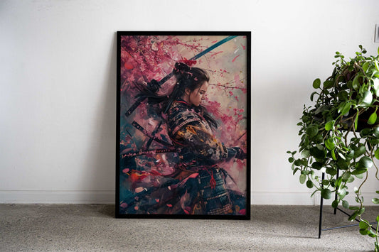 Geisha Samurai Sakura Japa Asian Style Poster | Wall Art for Home & Office | High-Quality Print - High-Quality Visual Display